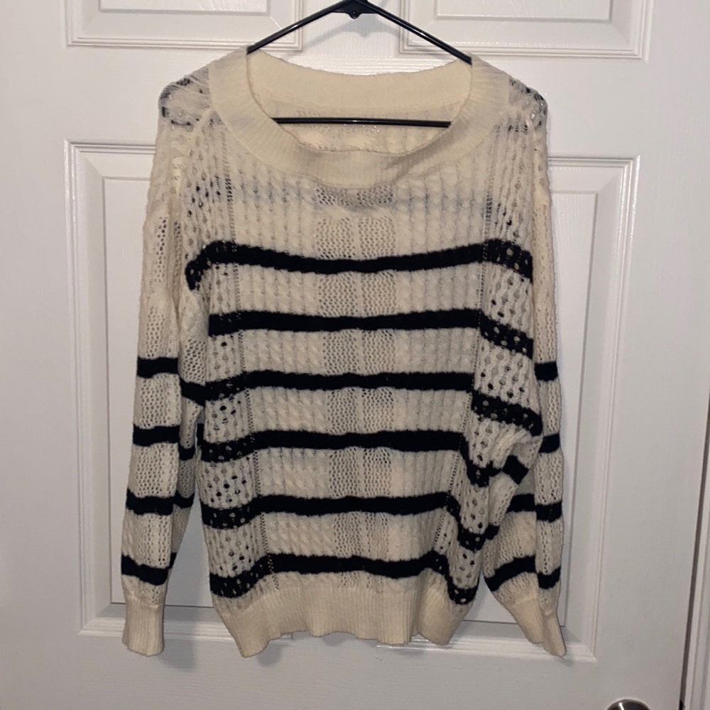 Striped Drop Shoulder Sweater